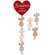 7 Piece Set - Grandma's Little Squeakers Heart with Mouse Name Hangers