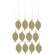 12 Set - Gold-Tipped Wooden Leaf Tags