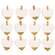 12 Set - Wooden Gold Tipped Heart Clips