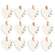 12 Set - Wooden Leaf Sprig Heart Clips