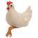 Stuffed Cream Floral Dangle Leg Country Chicken