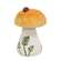 Wooden Hand Painted Spotted Mushroom Sitter with Ladybug