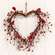 Red Glitter Heart & Berries Heart Wreath 18449;