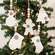 Beaded Wooden Stitched Snowflake Christmas Ornaments, 5/Set 38104;