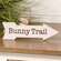 Distressed Wood Bunny Trail Arrow Block Sign 38263;