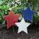 Americana Star Wooden Accent/Planter Stakes - 3/Set 38381;