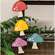 Floral Mushroom Magnets - 4/Set 38551;