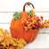 Painted Metal Pumpkin Wall Pocket 70166;