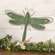 Distressed Green Metal Wall Dragonfly 70179;