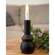 Black Wooden Curvy Taper Holder 70191;