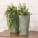 Green Copper Finish Butterfly Embossed French Buckets - 2/Set 70193;
