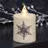 Glitter Snowflake Flicker Flame Timer Pillar, 2.25" x 2.5" 85156;