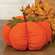 Stuffed Waffle Weave Orange Pumpkin w/Stick Stem, Large CS38991;