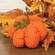 Stuffed Waffle Weave Orange Pumpkin w/Stick Stem, Small CS38992;