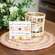 Woven Natural and Rose Seagrass Table Mat - 10" HAC2444;