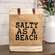Salty As A Beach Jute Tote LT10;