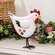 Standing Wooden Chicken with Handpainted Flowers RJA5528;