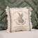 Sweet Rabbit Run Slate Feed Sack Striped Pillow, 10" 19295;