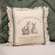 The Carrot Patch Slate Feed Sack Stripe Pillow, 10" 19296;