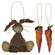 Bunny & Carrots Ornaments, 3/Set
