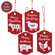 On the Farm Beaded Wooden Red Ornament - 4 Asstd.