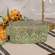 Flower Garden Embossed Distressed Green Cement Oval Planter;