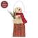 Stuffed Jingle Snowman with Pine In Ticking Stripe Sack Hanger