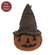 Grungy Stuffed Witchy Jack O Lantern Head Sitter