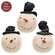 Stuffed Floppy Hat Snowman Head Sitter, 3 Asstd.