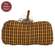 Stuffed Orange & Black Mini Check Long Primitive Pumpkin Sitter