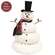 White Sherpa Melting Snowman with Top Hat & Plaid Scarf - 12"H