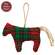 Stuffed Red & Green Plaid Horse Ornament