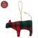Stuffed Red & Green Plaid Cow Ornament