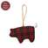 Stuffed Red & Green Plaid Pig Ornament