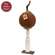 Primitive Mossy Top Pumpkin on Pedestal - 19.5"H