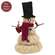 Melting Top Hat Snowman with Burgundy Scarf - 7.5"H