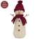 Stuffed Standing Jingle Bell Snowman with Burgundy Hat & Scarf - 14"H