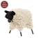 Stuffed Standing Primitive Jingle Bell Sheep - 3.5"H