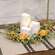 Dawn Chrysanthemum & Daisy Candle Ring, 6.5" QE152539;