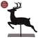 Black Metal Leaping Reindeer Tealight or Votive Holder - 5.25"H