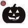 Black Metal Jack O Lantern Candle Plate - 3.5"H