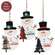 Welcome, Hello, Snow Plaid Christmas Tree Snowman Ornament - 3 Asstd.