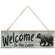 Welcome to the Cabin Forest Bear Hanging Sign