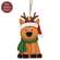 Layered Wood Reindeer in Santa Hat Ornament