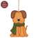 Layered Wood Puppy in Scarf Ornament