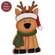 Santa Hat Reindeer Chunky Wooden Sitter