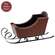 Distressed Red & Black Wooden Sleigh