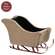 Distressed Tan & Red Wooden Sleigh