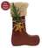 Distressed Primitive Wood Red Stock Sitter with Pine & Rusty Star