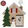 Snowman & Pine Tree Chunky Winter House Sitter